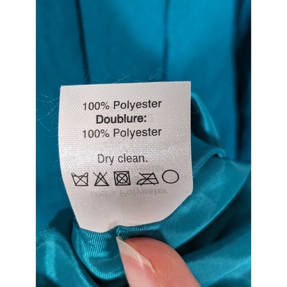 J Crew Dress Womens 4 Teal Chiffon Classic A Line Sleeveless Midi - Picture 9 of 11